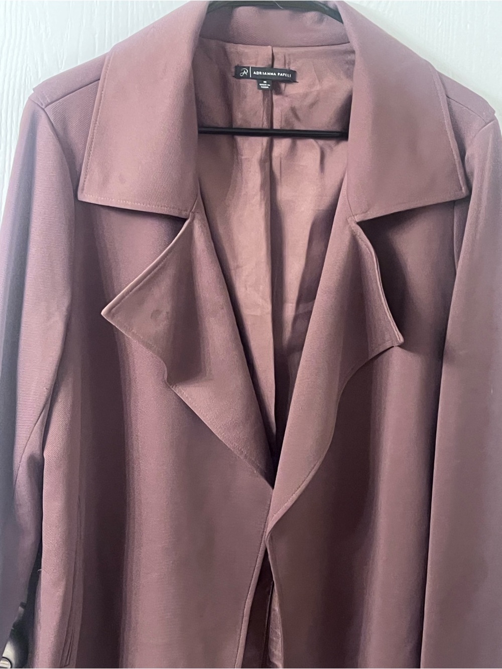 Adrianna Papell Dusty Mauve Trench Coat